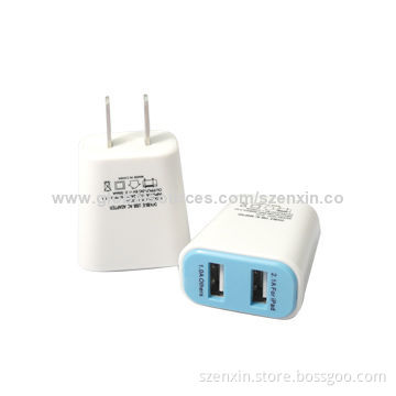 Latest Dual USB Wall Charger with 5V 2.1/1A Output